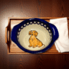 Miska Bolesławiec z ręcznie malowanym wizerunkiem jamnika, 420 ml