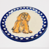 Talerz deserowy z psem Cavalier King Charles Spaniel ceramika Bolesławiec