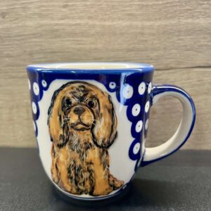 Kubek z Cavalier King Charles Spaniel ceramika Bolesławiec 320 ml