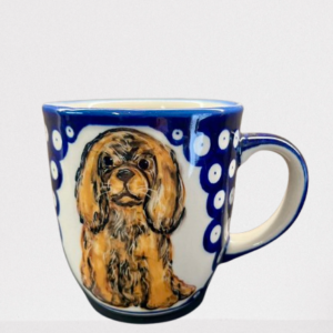 Kubek z Cavalier King Charles Spaniel ceramika Bolesławiec 320 ml