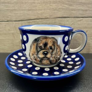 Filiżanka z psem Cavalier King Charles Spaniel ceramika Bolesławiec 250 ml