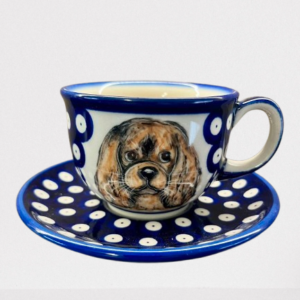 Filiżanka z psem Cavalier King Charles Spaniel ceramika Bolesławiec 220 ml