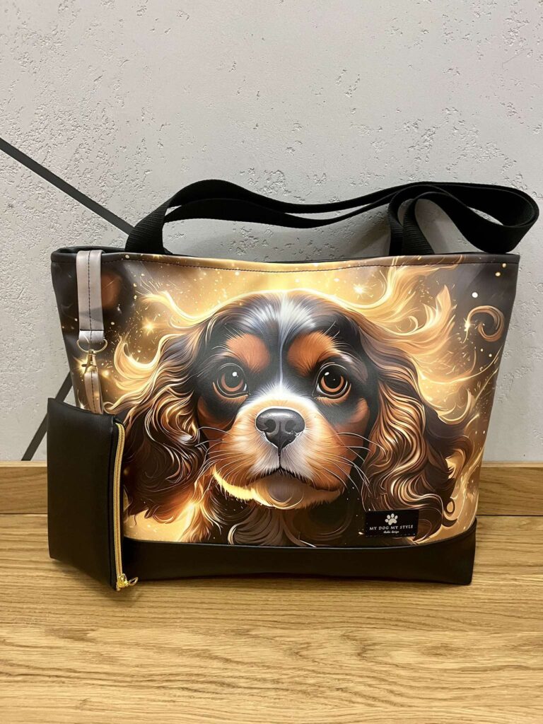 Torba z cavalierem, shopperka, ekoskóra