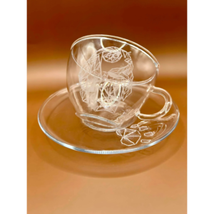 Filiżanka szklana z ręcznym grawerem Cavalier King Charles Spaniel 220 ml