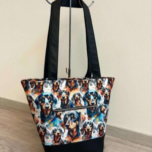 Torba z psem shopperka z Jamnikiem