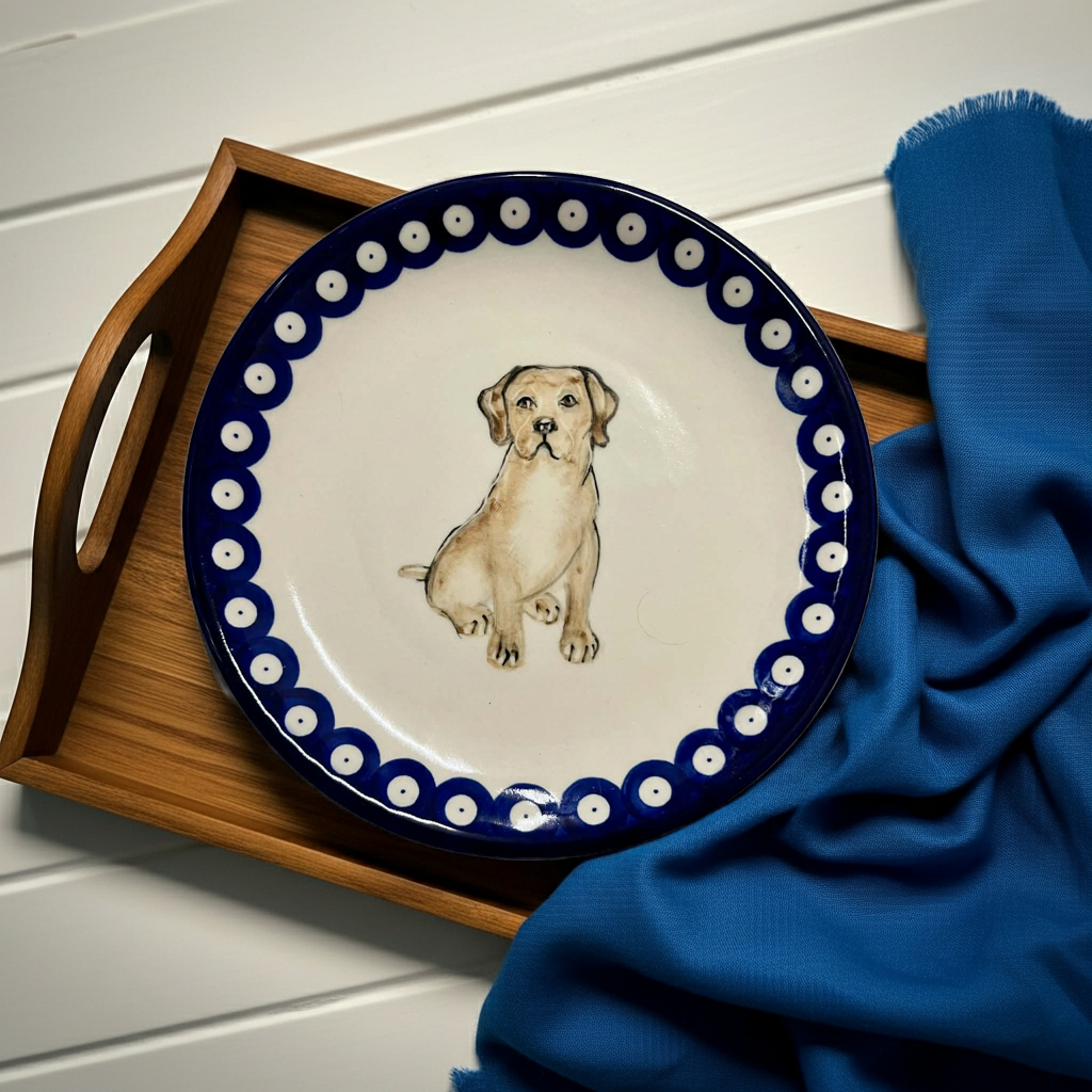 Talerz z labradorem 18,5 cm