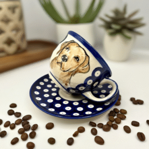 Filiżanka z psem Labrador Retriever ceramika Bolesławiec 220 ml