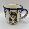 Kubek 320 ml Welsh Corgi ręcznie malowany Bolesławiec