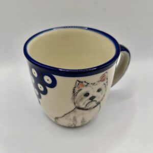 Kubek z West highland white terrier ceramika Bolesławiec 320 ml