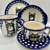 ceramka Bolesławiec z ręcznie malowanym Chihuahua
