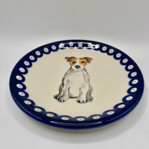 Talerz z Jack Russell terrier ceramika Bolesławiec 18,5 cm