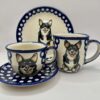 ceramika Colesławiec z Welsh Corgi ręcznie malowana