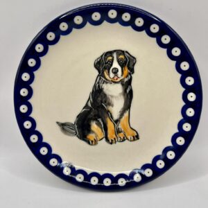 Talerz deserowy z Berneńczykiem ceramika Bolesławiec 18,5 cm Art Line