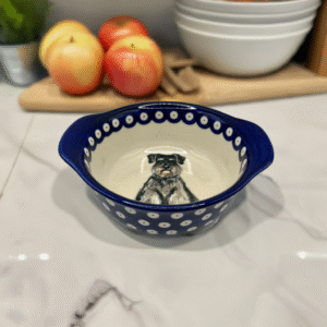 Miska ze Sznaucerem ceramika Bolesławiec 420 ml