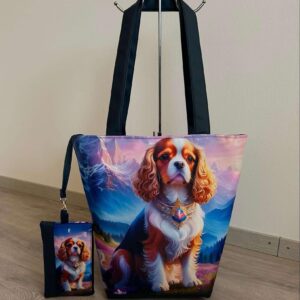 Torba z Cavalier King Charles Spaniel shopperka