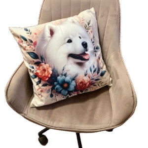 Poduszka z Samoyedem (poszewka) 45 x 45 cm