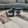 Kieliszek ceramiczny Bolesławiec na jajko z Cavlierem