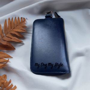 Etui na klucze z grawerem Sznaucera – 12,5 × 7,5 cm, 3 kieszonki