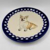 Talerz 18,5 cm Bolesławiec z wizerunkiem Welsh Corgi - wersja outletowa