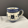Ceramiczny kubek czeski bolesławiecki z kotem