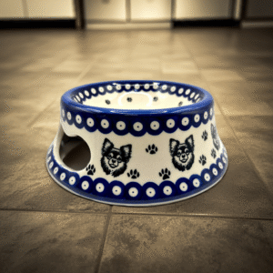 Ceramiczna bolesławiecka miska dla psa – Chihuahua – 450 ml / Premium Line
