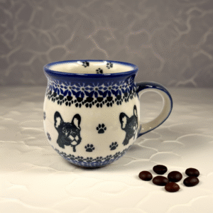 Kubek czeski Buldog Francuski – Bolesławiec 350 ml | Premium Line