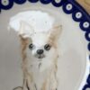 Talerz deserowy Bolesławiec z wizerunkiem Chihuahua 18,5 cm – wersja outletowa - obrazek 2
