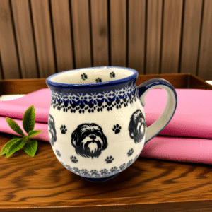Kubek Shih Tzu – Bolesławiec 450 ml / Premium Line