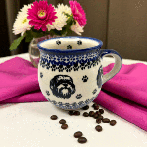 Kubek Shih Tzu – Bolesławiec 350 ml | Premium Line