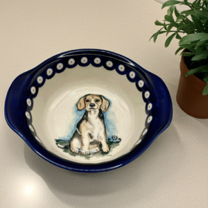 Miska z psem Beagle ceramika Bolesławiec / Art Line