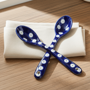 Łyżeczka ceramiczna Bolesławiec – ręcznie malowana (15,5 cm)