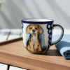Kubek Bolesławiec 320 ml z ręcznie malowanym psem Beagle