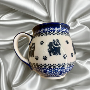 Kubek Bolesławiec z Chow Chow 450 ml / Premium Line – wersja outletowa