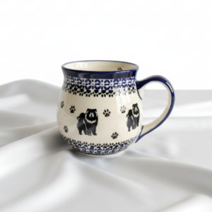 Kubek Bolesławiec z Chow Chow 450 ml / Premium Line – wersja outletowa