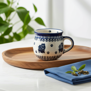 Kubek z Chow Chow – Bolesławiec 450 ml | Premium Line