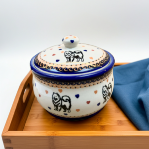 Pojemnik ceramiczny Bolesławiec 1 L z Samoyedem – Joy Line