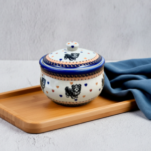 Pojemnik ceramiczny Bolesławiec z Maltańczykiem 1L – Joy Line