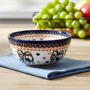Miska ceramiczna Bolesławiec z Samoyedem 500 ml – Joy Line