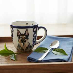 Kubek Bolesławiec z Owczarkiem Niemieckim 320 ml – Art Line