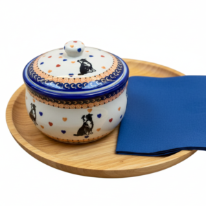 Pojemnik ceramiczny Bolesławiec z Border Collie 1L – Joy Line