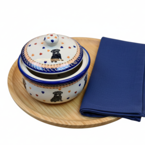 Pojemnik ceramiczny Bolesławiec z Mopsem 1L – Joy Line