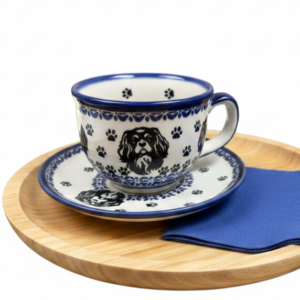 Filiżanka ze spodkiem z Cavalier King Charles Spaniel – 250 ml | Cavalier Premium Line