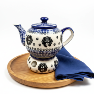 Czajnik z podgrzewaczem Bolesławiec z Cavalier King Charles Spaniel 0,9 L – Premium Line