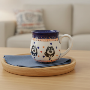 Kubek Bolesławiec z Pomeranianem 450 ml – Joy Line
