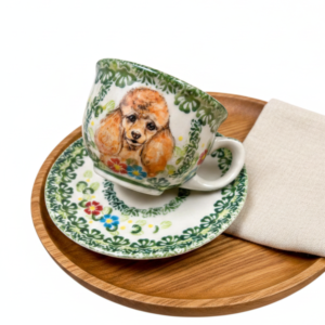 Filiżanka Bolesławiec 250 ml Pudel – ręcznie malowana – Art Line