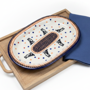 Półmisek owalny Bolesławiec z Owczarkiem Australijskim 29 cm – Joy Line