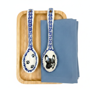 Buldog Francuski – łyżeczka ceramiczna Bolesławiec 15 cm – Premium Line