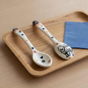 Samoyed – łyżeczka ceramiczna Bolesławiec 15 cm – Joy Line