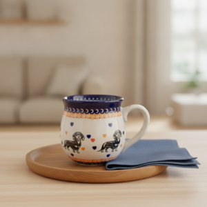 Kubek Bolesławiec z Jamnikiem 450 ml – Joy Line